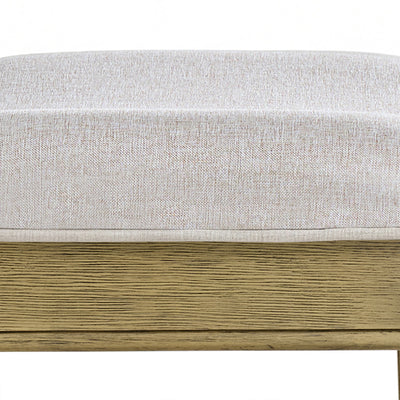 ROME + OAK Parker Backless Saddle Kitchen Counter Stool, Natural, Cream Upholstery (For Parts)