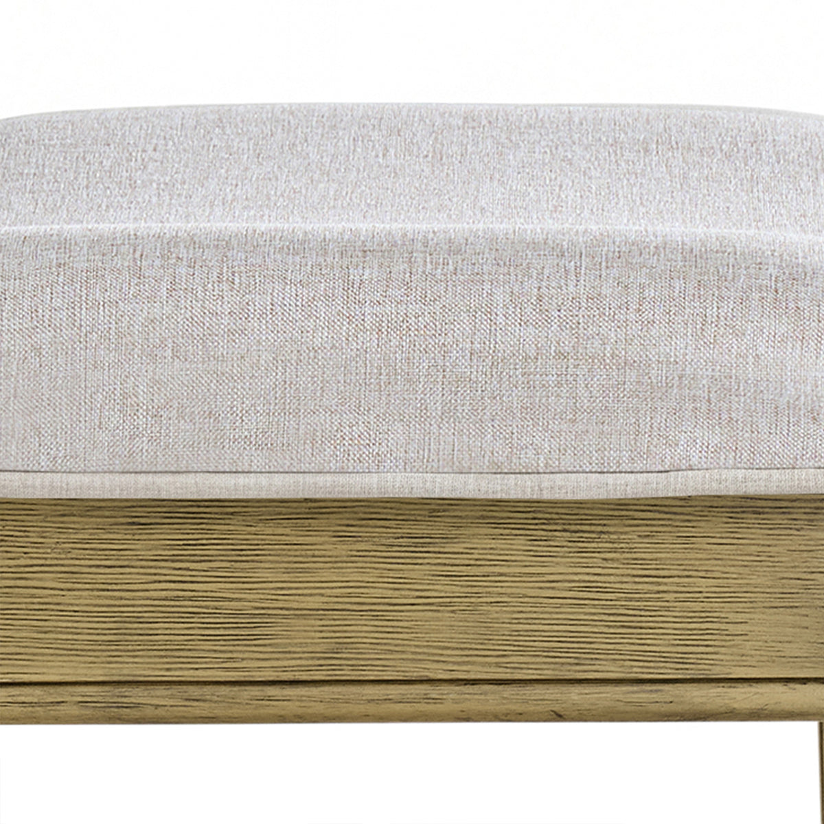 ROME + OAK Parker Backless Saddle Counter Stool, Natural, Cream Upholstery, 2 Pack
