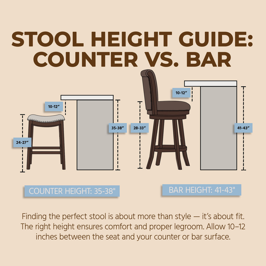 ROME + OAK Rowan 26" Swivel Counter Stool, Walnut Finish Vegan Leather(Open Box) - VMInnovations