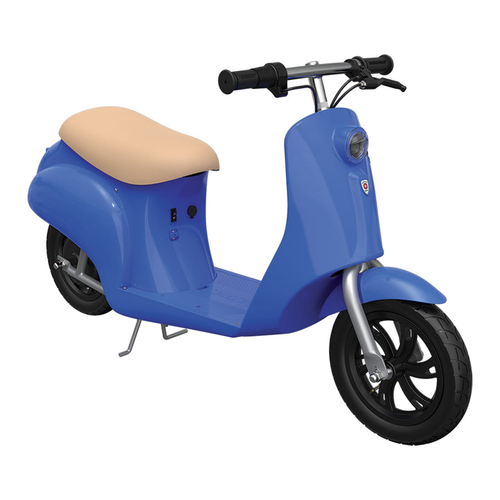 Razor Pocket Mod Mini Euro-Style Electric Scooter Ages 8+, Blue (Open Box)