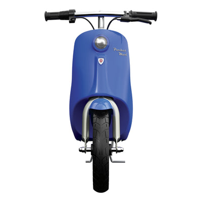 Razor Pocket Mod Mini Euro-Style Electric Scooter Ages 8+, Blue (Open Box) - VMInnovations