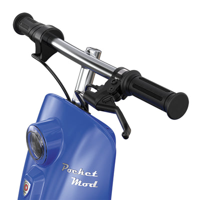Razor Pocket Mod Mini Euro-Style Electric Scooter Ages 8+, Blue (Open Box) - VMInnovations