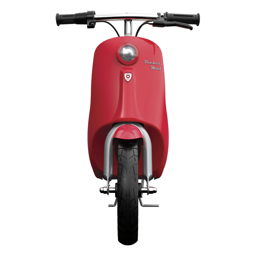 Razor Pocket Mod Miniature Euro-Style Electric Scooter for Ages 8+, Bistro - Red