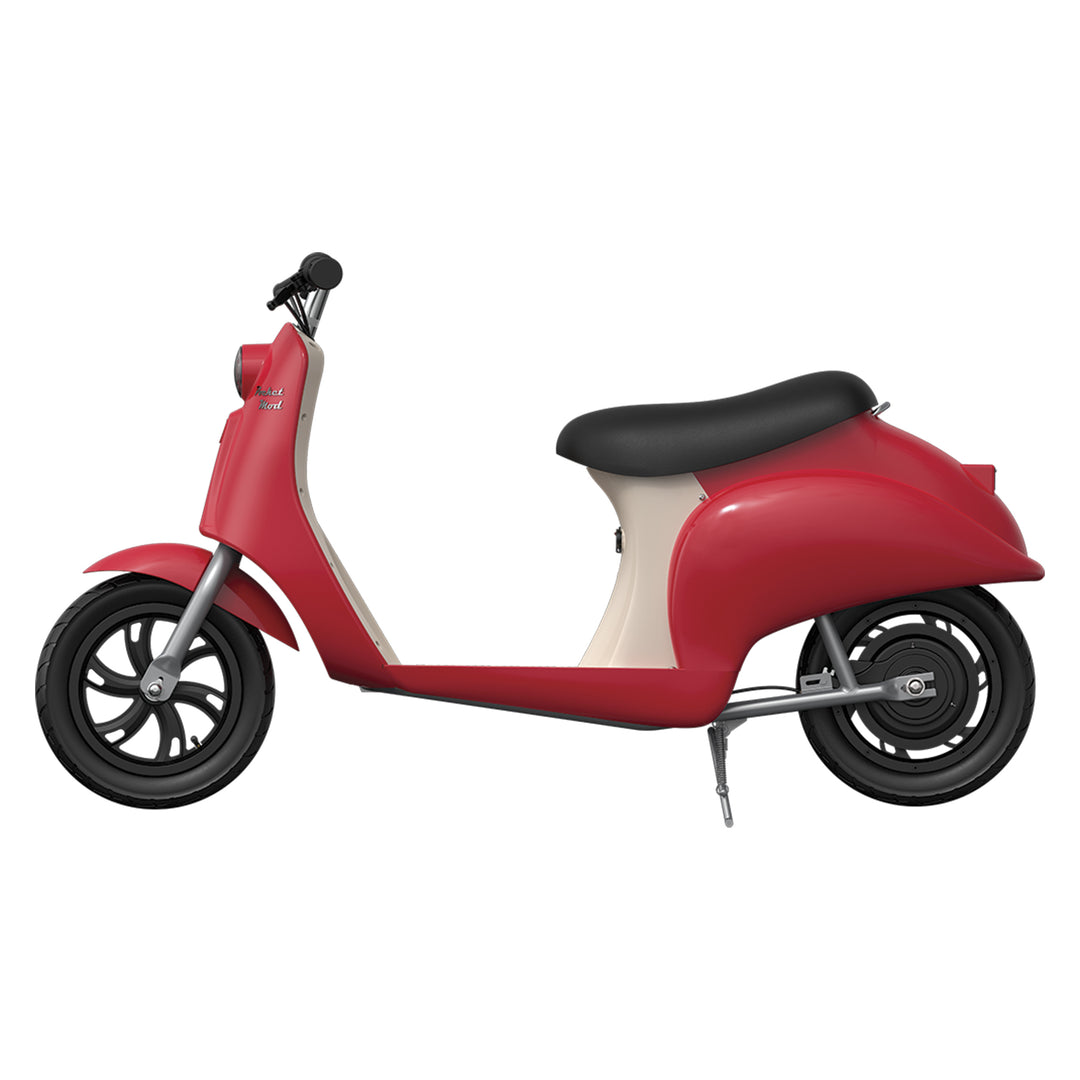 Razor Pocket Mod Miniature Euro-Style Electric Scooter for Ages 8+, Bistro - Red