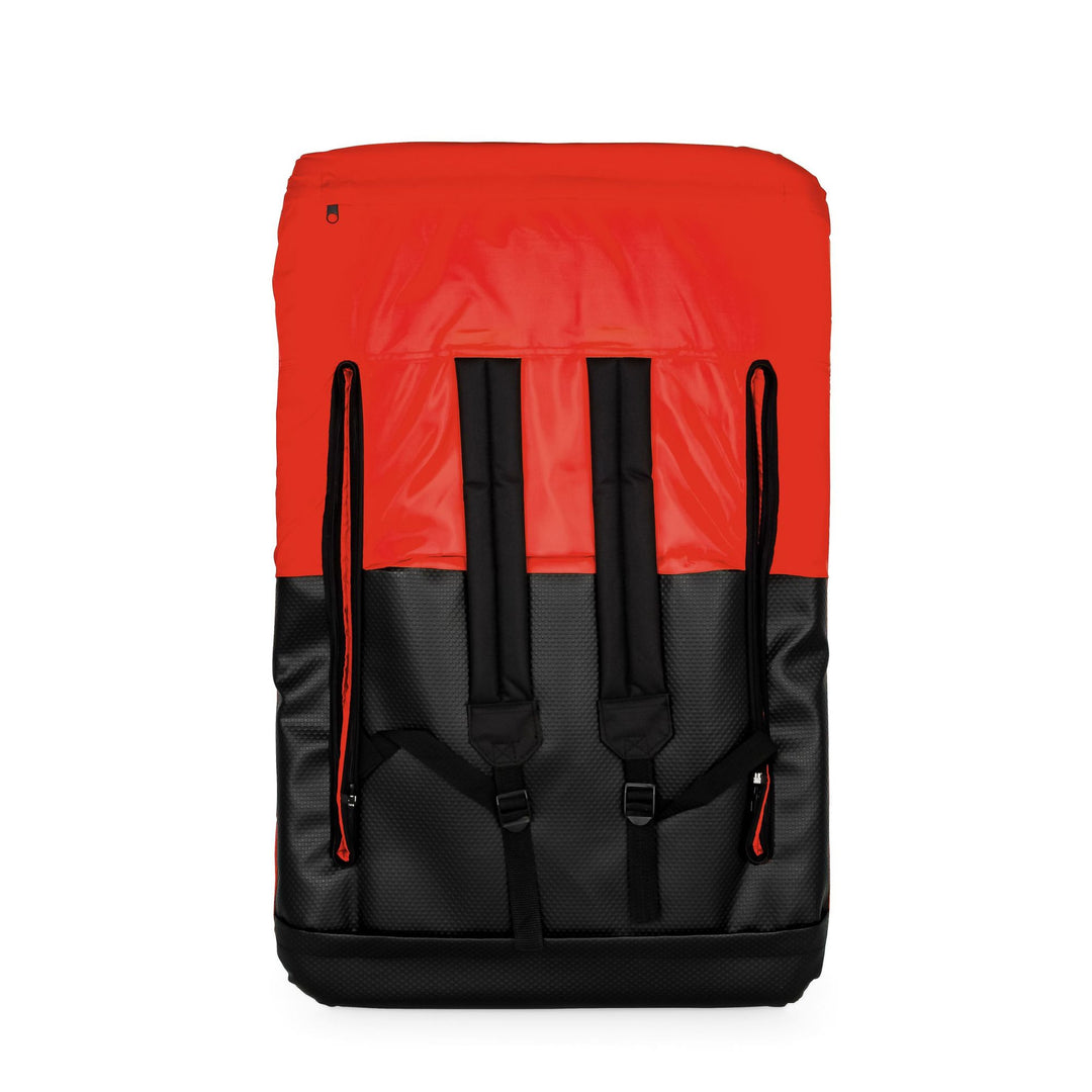 Camco Portable Stadium Seat Foldable Padded Cushion, Back Support, Armrests, Red