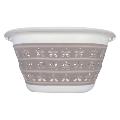 Camco SM Plastic Collapsible Laundry Basket Handles for Storage Taupe (Open Box) - VMInnovations
