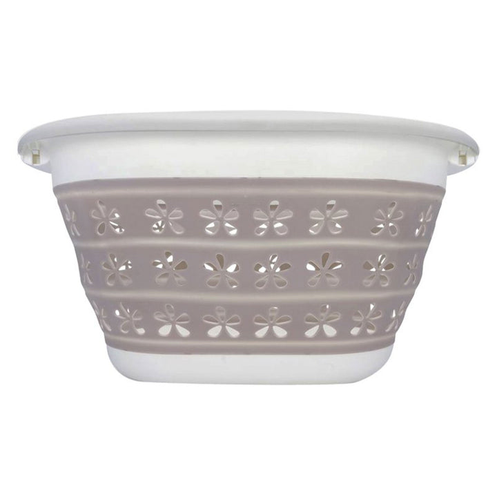 Camco SM Plastic Collapsible Laundry Basket Handles for Storage Taupe (Open Box)