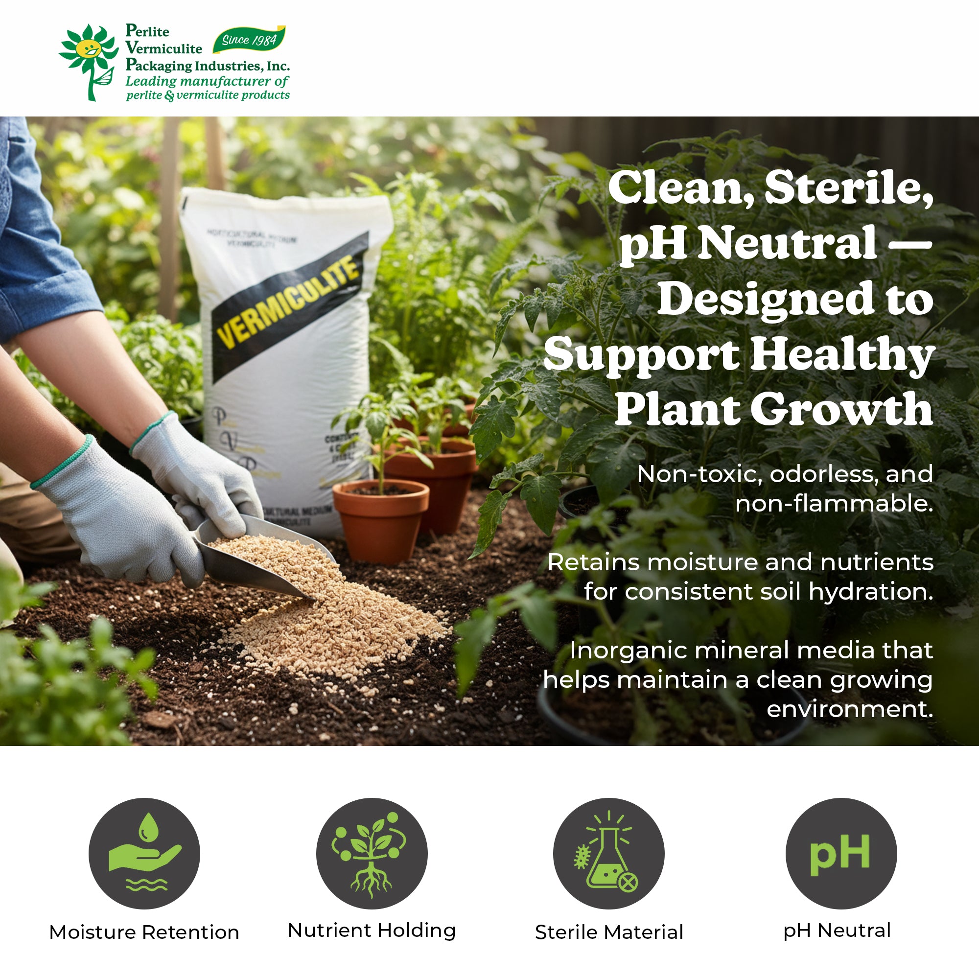 PVP Industries Horticultural Coarse Vermiculite, Natural & Odorless Mix, 4 Cu Ft - VMInnovations