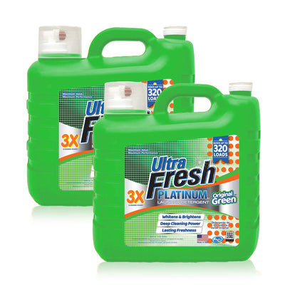 Ultra Fresh 2 Pack 3X Platinum Liquid Laundry Detergent 320 Load, Original Green - VMInnovations