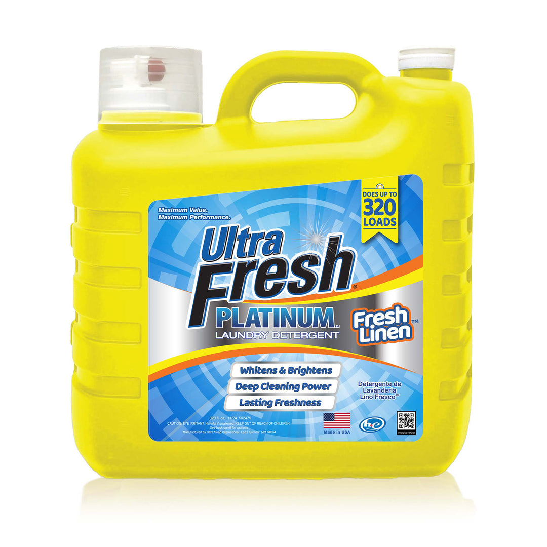 Ultra Fresh 2 Pack Platinum Liquid Laundry Detergent, 320 Loads, Fresh Linen