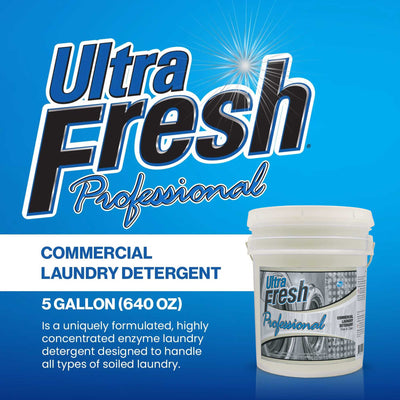 Ultra Fresh® Professional™ Commercial Laundry Detergent Free/Clear, Pump, 5 Gal - VMInnovations
