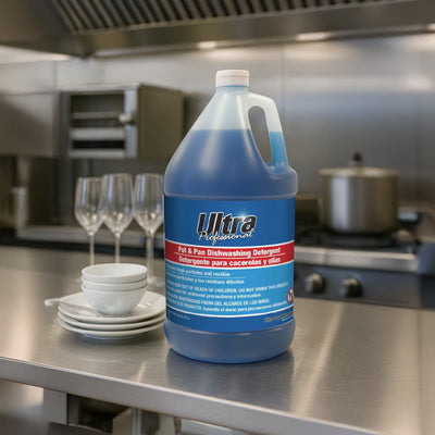 Ultra Professional™ 4 Pack 1 Gal Pots/Pans Dishwashing Detergent, Platinum, Blue - VMInnovations