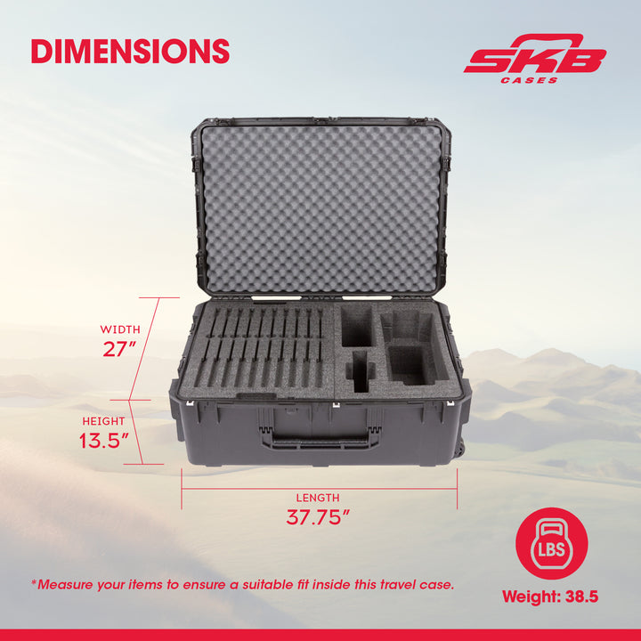 SKB iSeries Shure Microflex Hard Case, Waterproof Storage for Microphone Gear