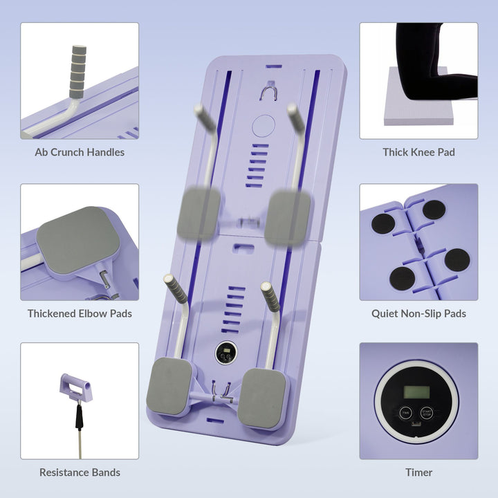 Fitvids 5 in 1 Multi Purpose Pilates Reformer Board Set & Core Trainer(Open Box)