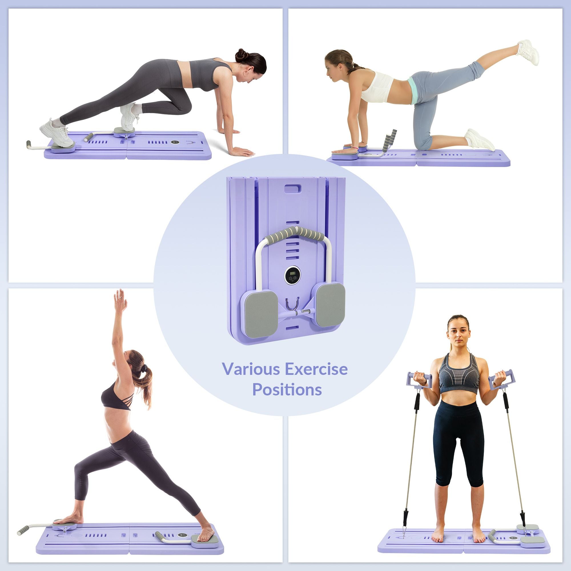 Fitvids 5 in 1 Multi Purpose Pilates Reformer Board Set & Core Trainer(Open Box) - VMInnovations