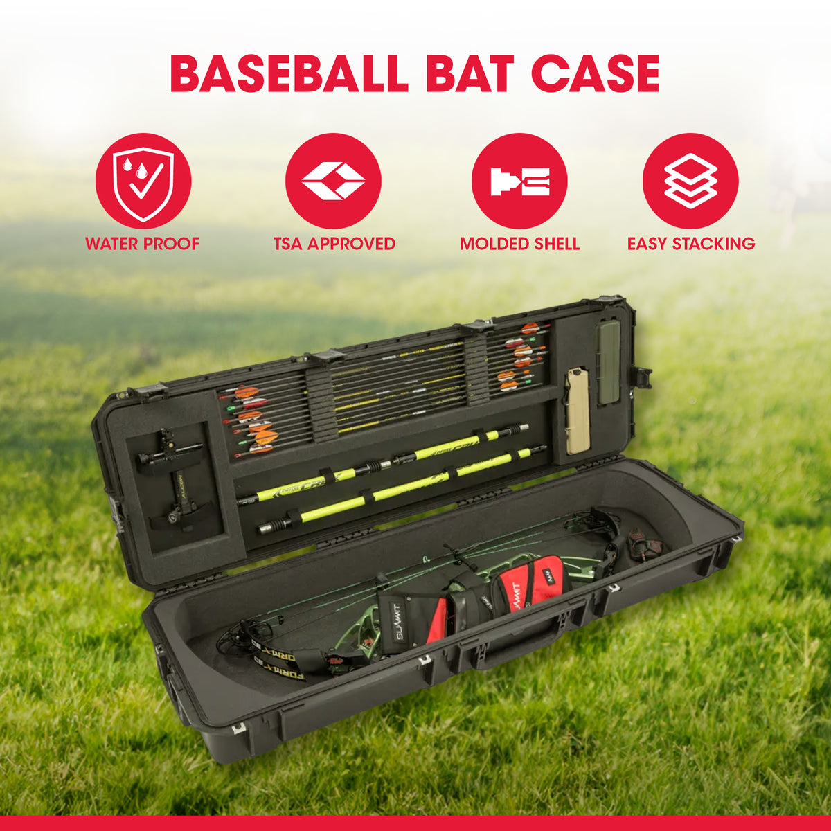 SKB iSeries Target Long Bow Case Secure Box with Accessory Compartment(Open Box) - VMInnovations