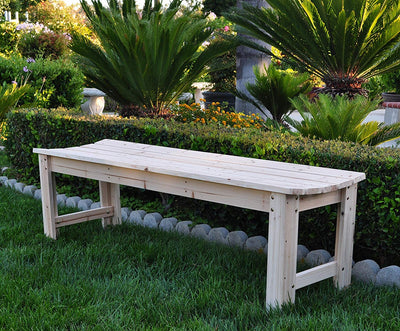 Shine Company 5ft Backless Cedar Bench for Garden and Patio, Natural (Open Box)