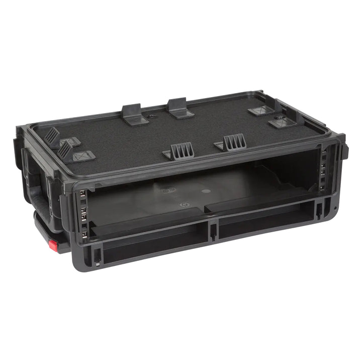 SKB 2U Studio Flyer Carry-on Rack Case with Laptop Surface, Waterproof, Black