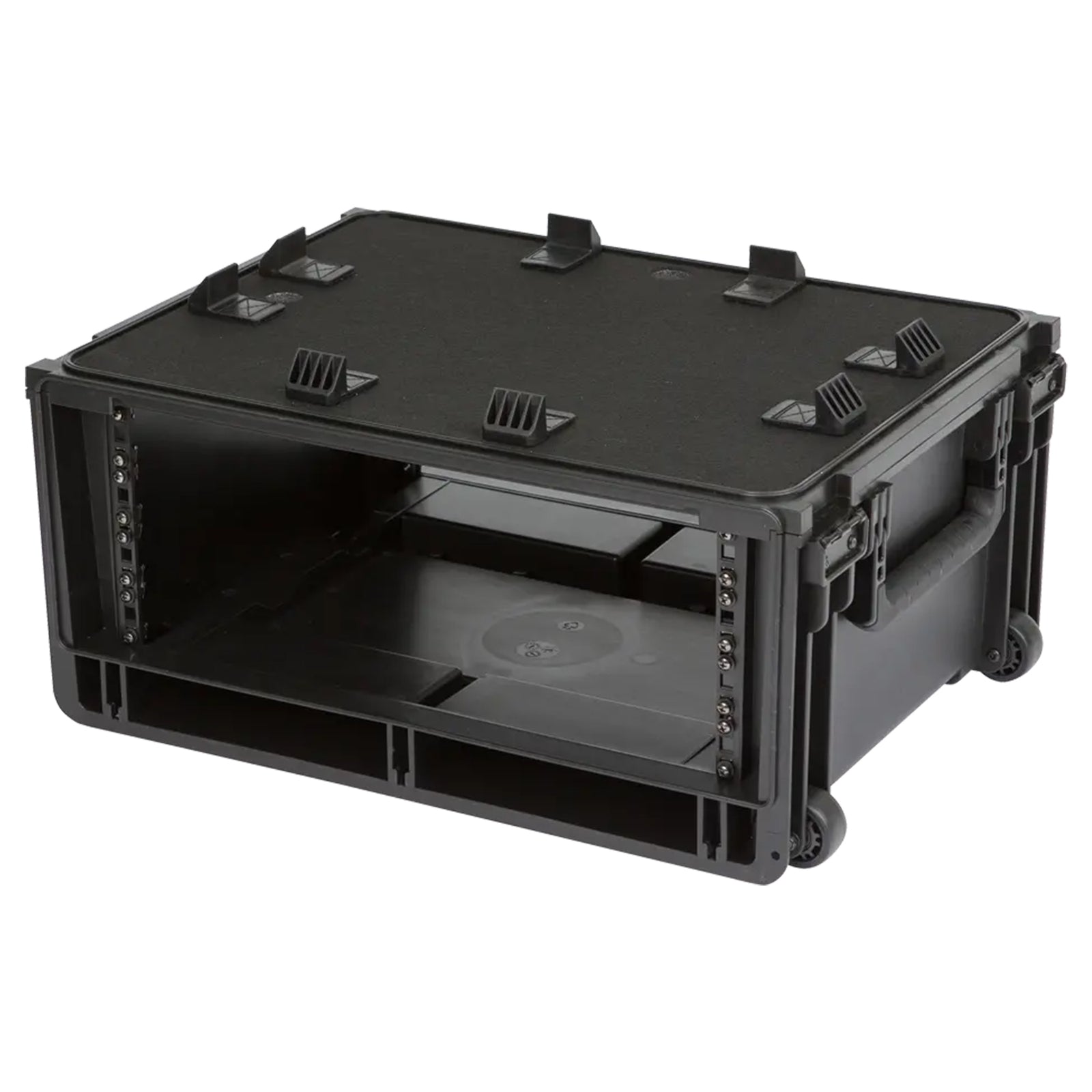 SKB Studio Flyer Rack Case 4U, Durable Injected Molded Mobile Studio Case, Black - VMInnovations