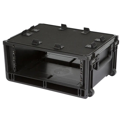 SKB Studio Flyer Rack Case 4U, Durable Injected Molded Mobile Studio Case, Black - VMInnovations