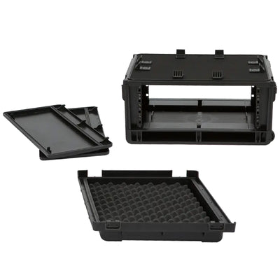 SKB Studio Flyer Rack Case 4U, Durable Injected Molded Mobile Studio Case, Black - VMInnovations