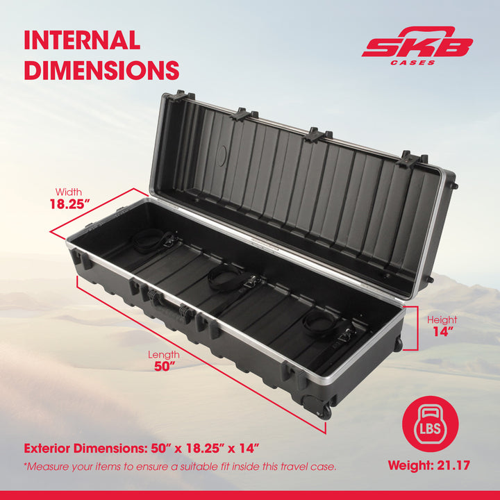 SKB ATA Large Stand Case, Wheels, Latches, Durable Equipment Transport(Open Box) - VMInnovations