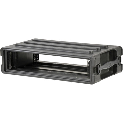 SKB 2U Shallow Roto Rack Case Gear Protector, Stackable, Waterproof, Black - VMInnovations