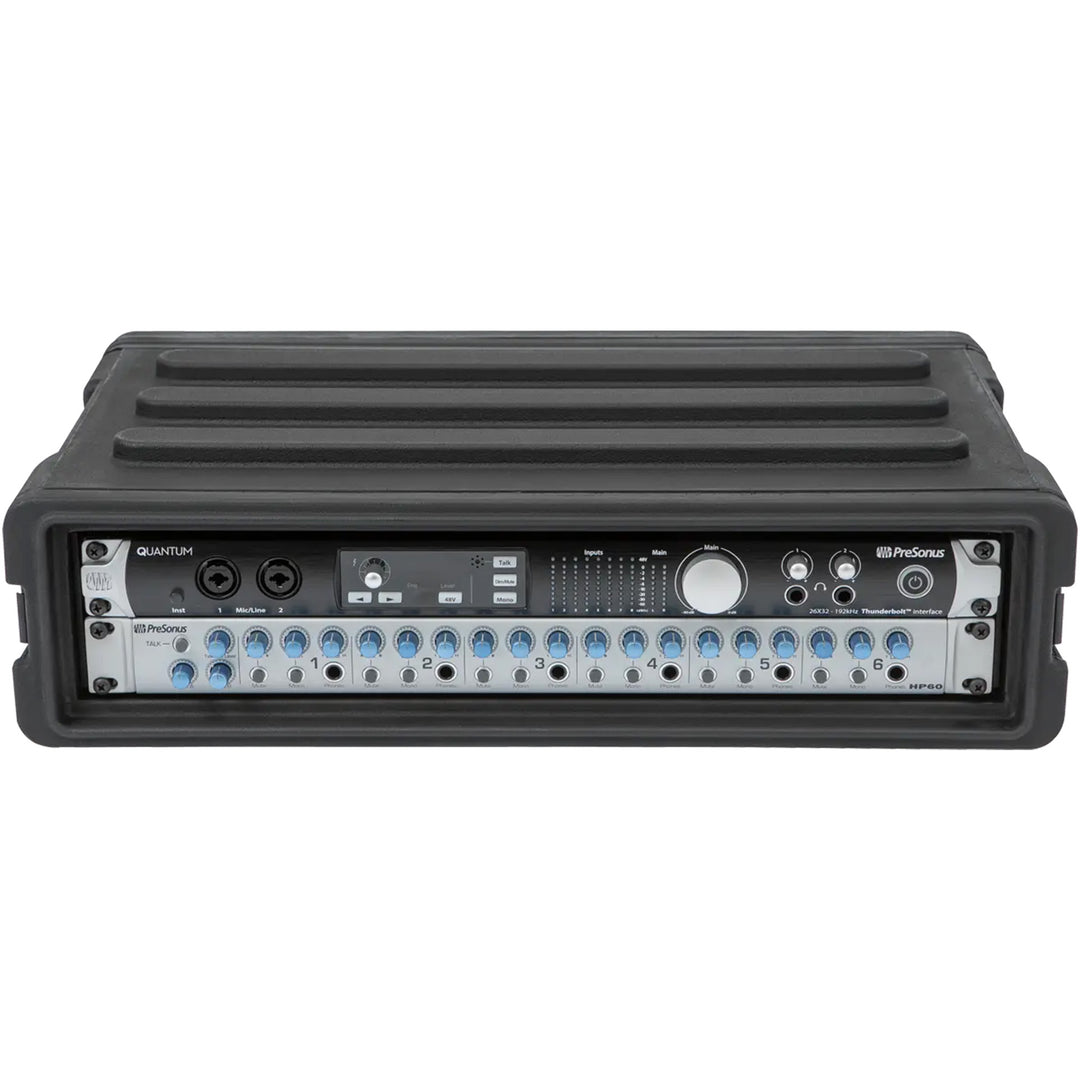 SKB 2U Shallow Roto Rack Case Gear Protector, Stackable, Black (Open Box)