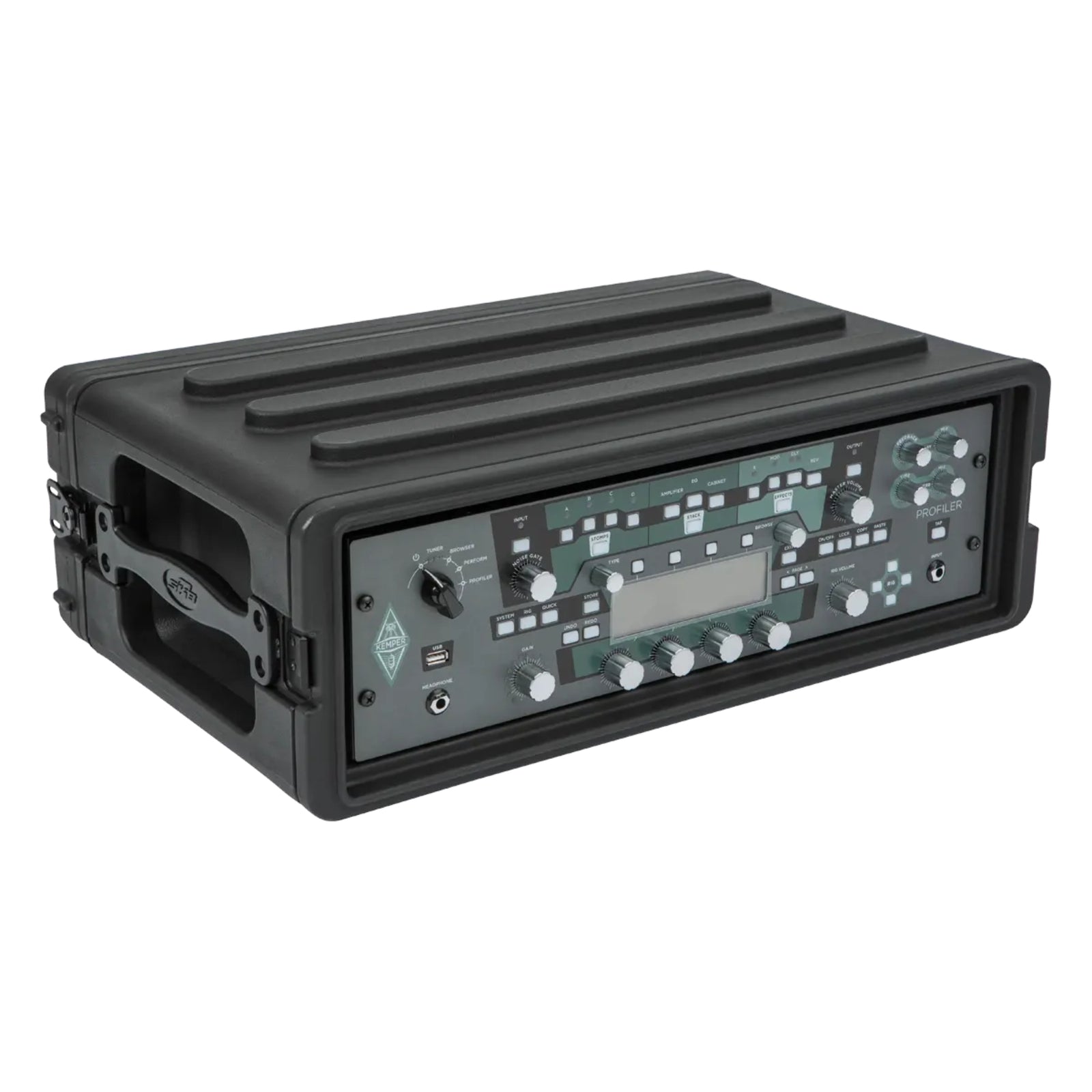 SKB 3U Shallow Roto Rack Case Gear Protector, Stackable, Waterproof, Black - VMInnovations