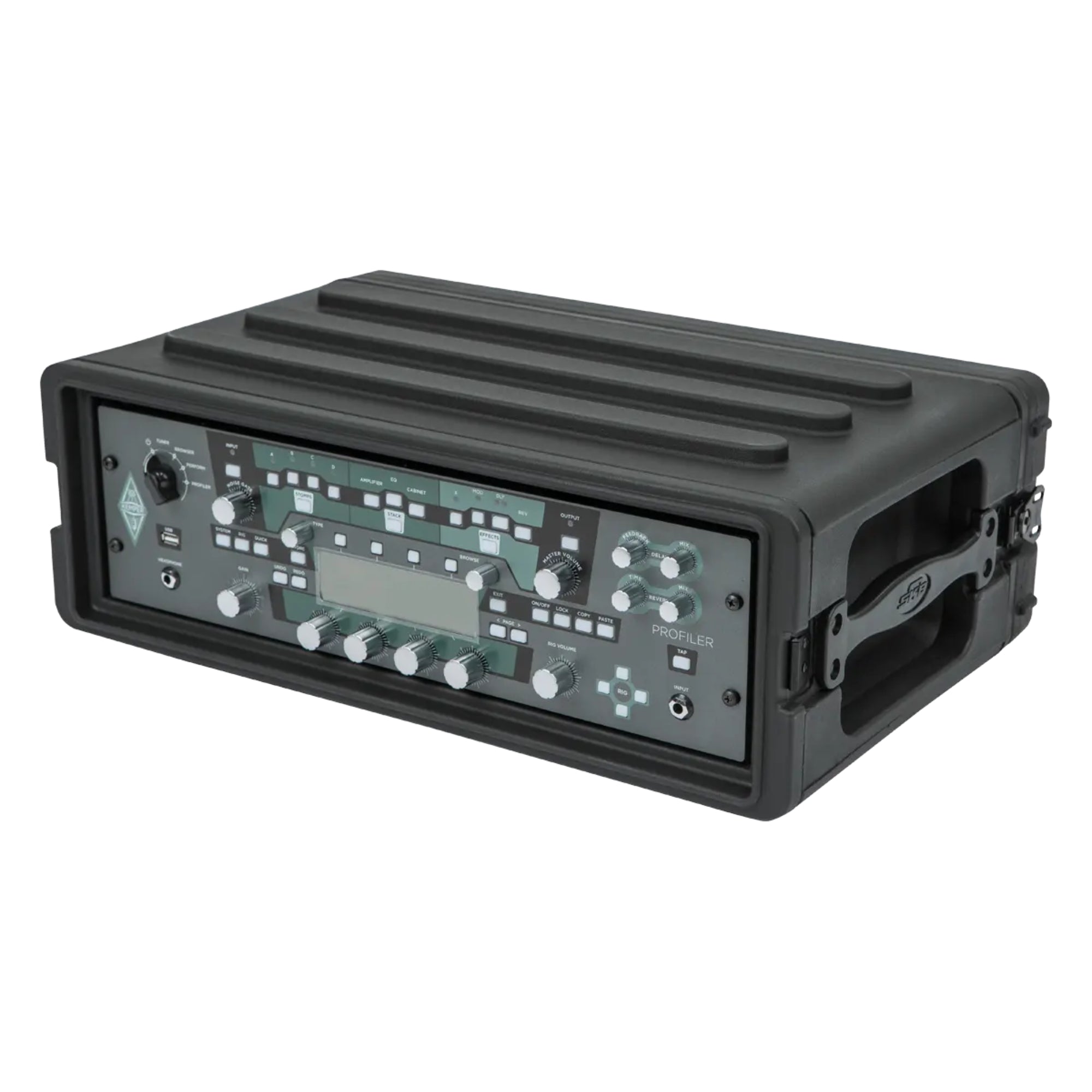 SKB 3U Shallow Roto Rack Case Gear Protector, Stackable, Waterproof, Black - VMInnovations