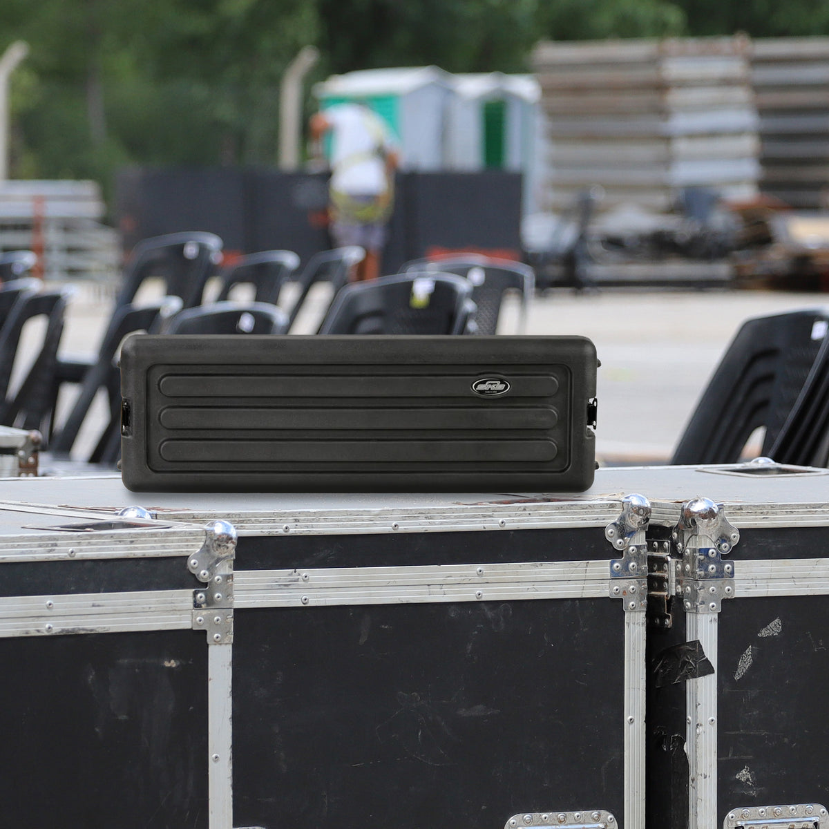 SKB 3U Shallow Roto Rack Case Gear Protector, Stackable, Waterproof(Open Box) - VMInnovations