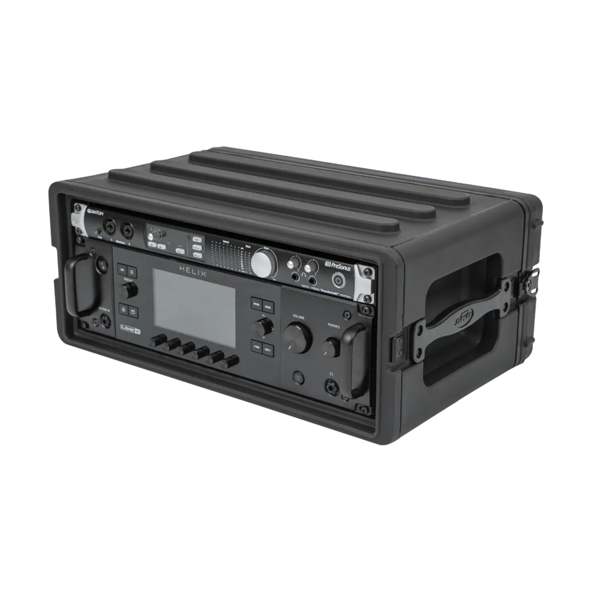SKB 4U Shallow Roto Rack Case Gear Protector, Stackable, Waterproof, Black - VMInnovations