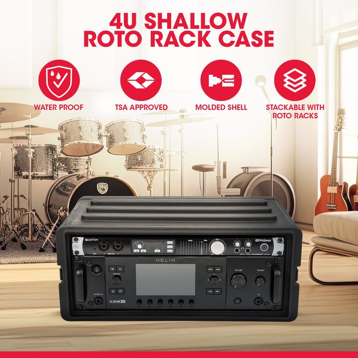 SKB 4U Shallow Roto Rack Case Gear Protector, Stackable, Waterproof (Open Box)