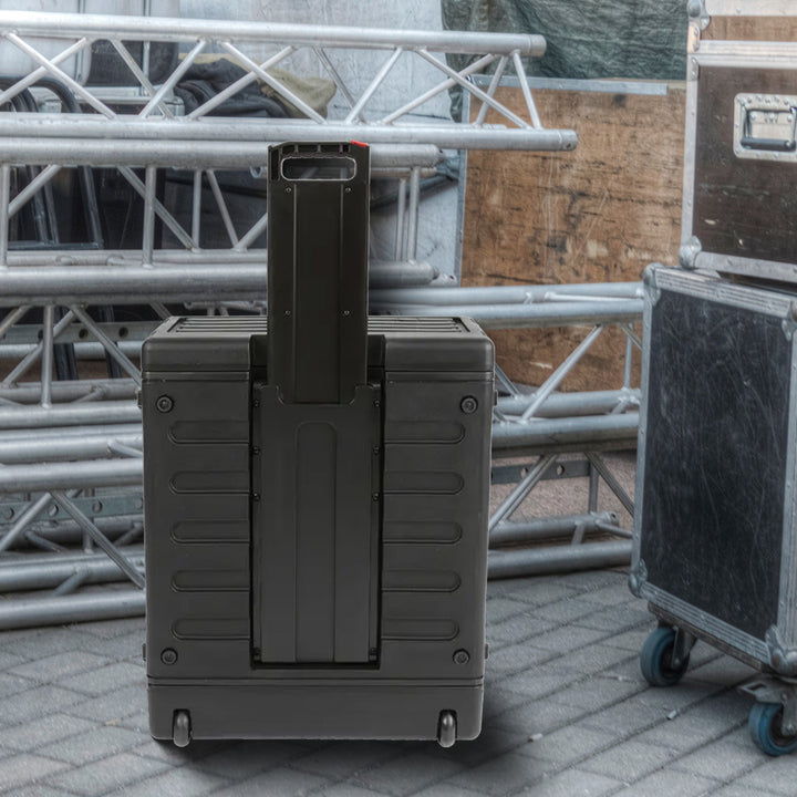 SKB 4U rSeries Rolling Rack Integrated Back Wheels 1-Touch Pull Handle(Open Box)