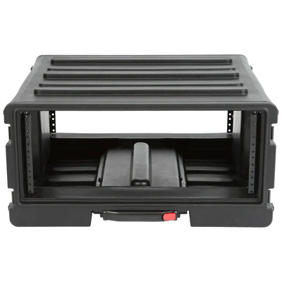 SKB 4U rSeries Rolling Rack with Integrated Back Wheels and 1-Touch Pull Handle - VMInnovations