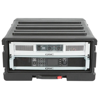 SKB 4U rSeries Rolling Rack Integrated Back Wheels 1-Touch Pull Handle(Open Box)