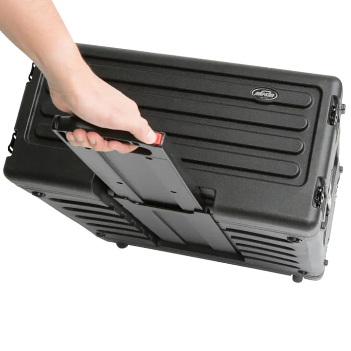 SKB 4U rSeries Rolling Rack Integrated Back Wheels 1-Touch Pull Handle(Open Box)