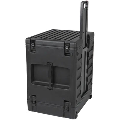 SKB 8U rSeries Rolling Rack with Integrated Back Wheels and 1-Touch Pull Handle - VMInnovations