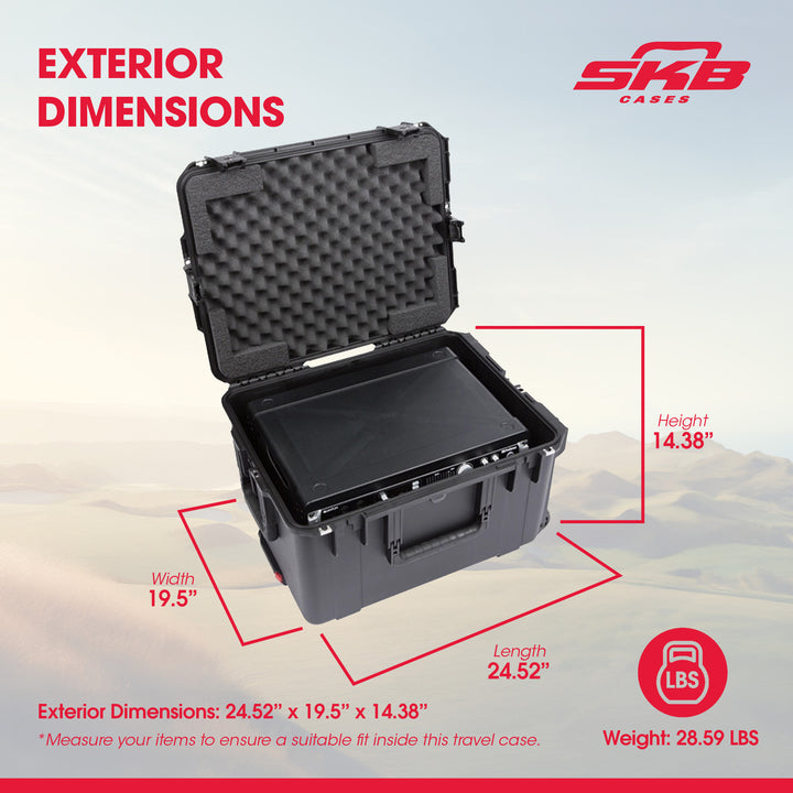 SKB 4U 13" Injection Molded Fly Rack w/Built-In Wheels & Handle (Open Box)