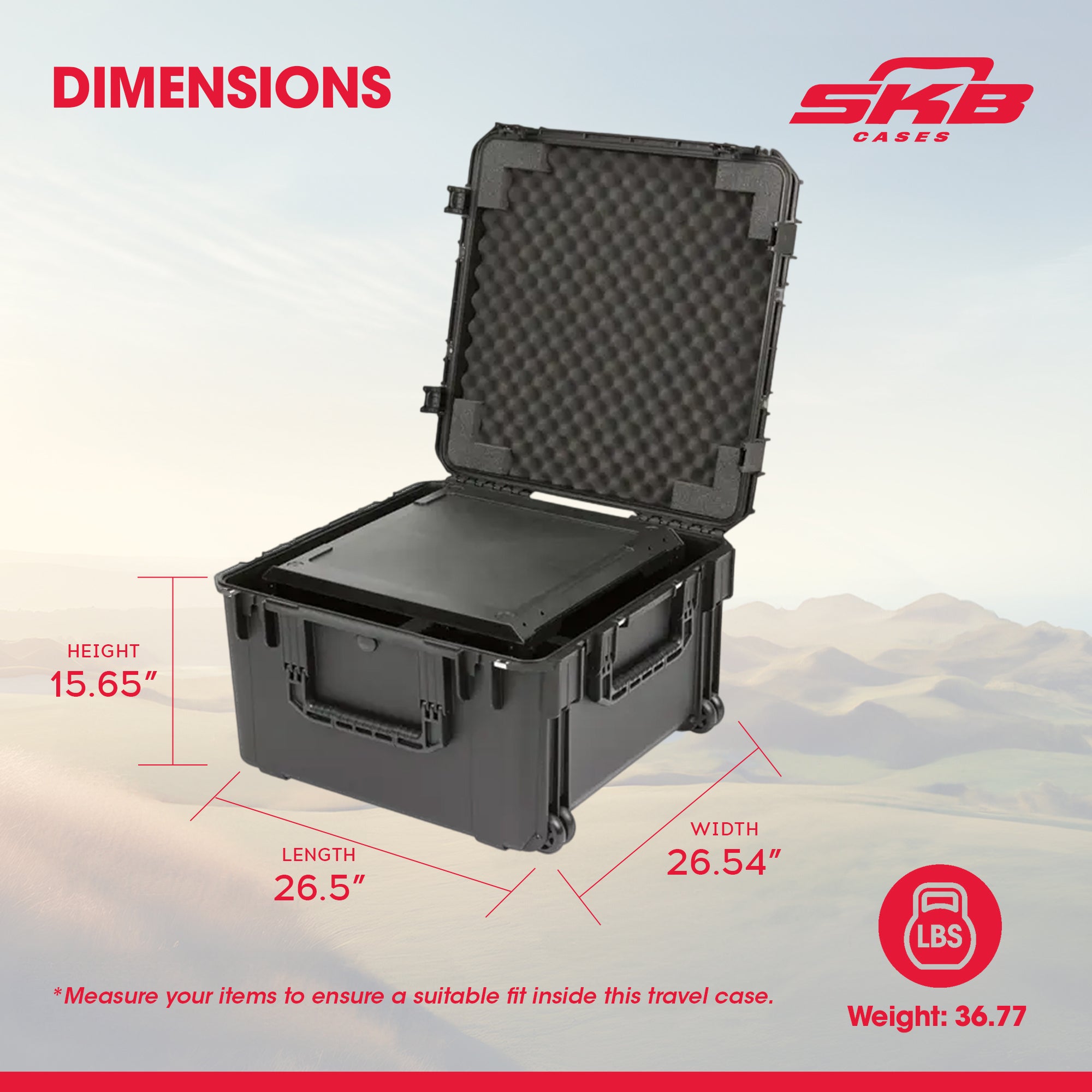 SKB iSeries 6U Fly Rack, Waterproof Polypropylene Hard Case for Storage, 20 Inch - VMInnovations