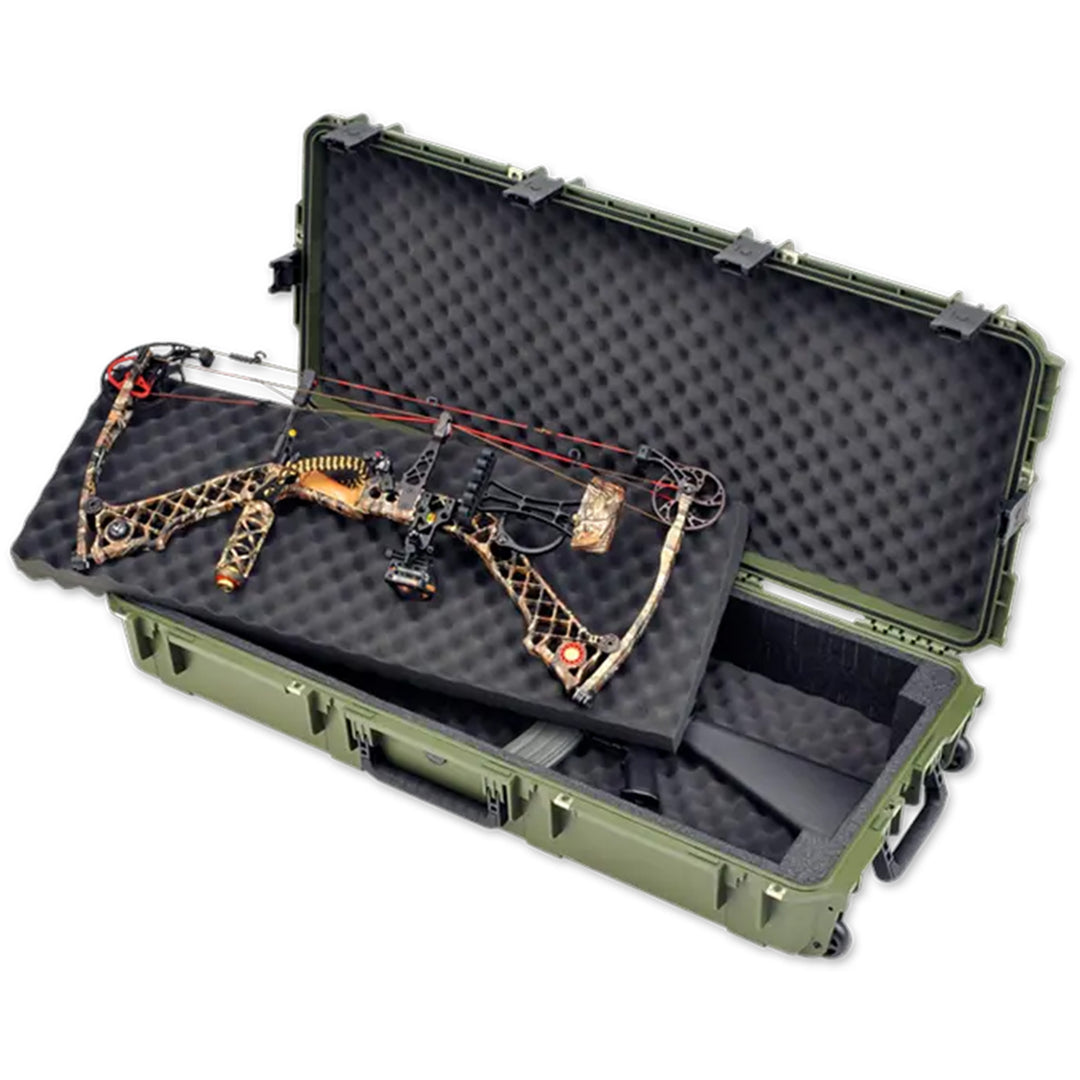 SKB Cases Waterproof Double Bow/Short Rifle Case Durable Protection, Olive Green