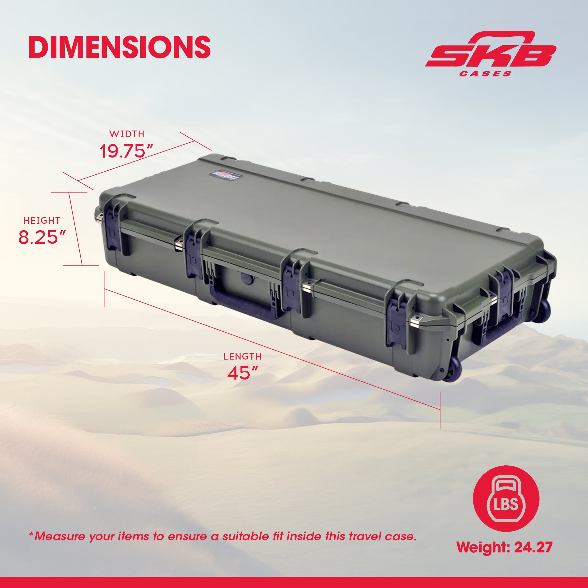SKB Cases Waterproof Double Bow/Short Rifle Case Durable Protection, Olive Green - VMInnovations