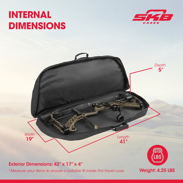 SKB Archery Case w/10 Accessory Pouches, Arrow Box, Double Zipper (Open Box)