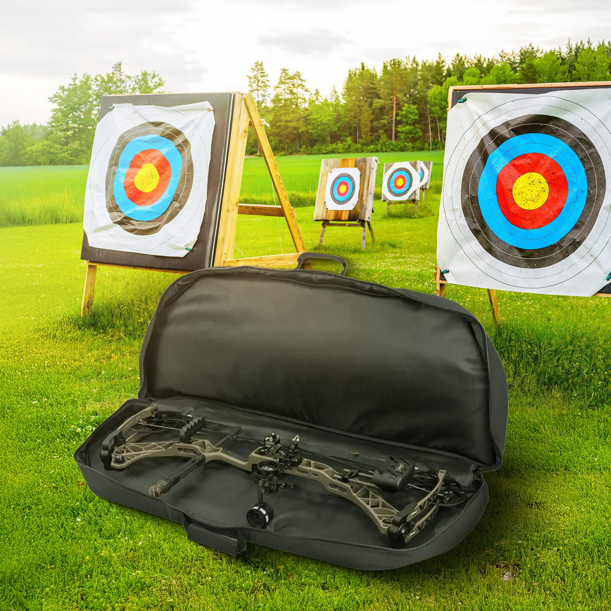 SKB Archery Case w/10 Accessory Pouches, Arrow Box, Double Zipper (Open Box) - VMInnovations