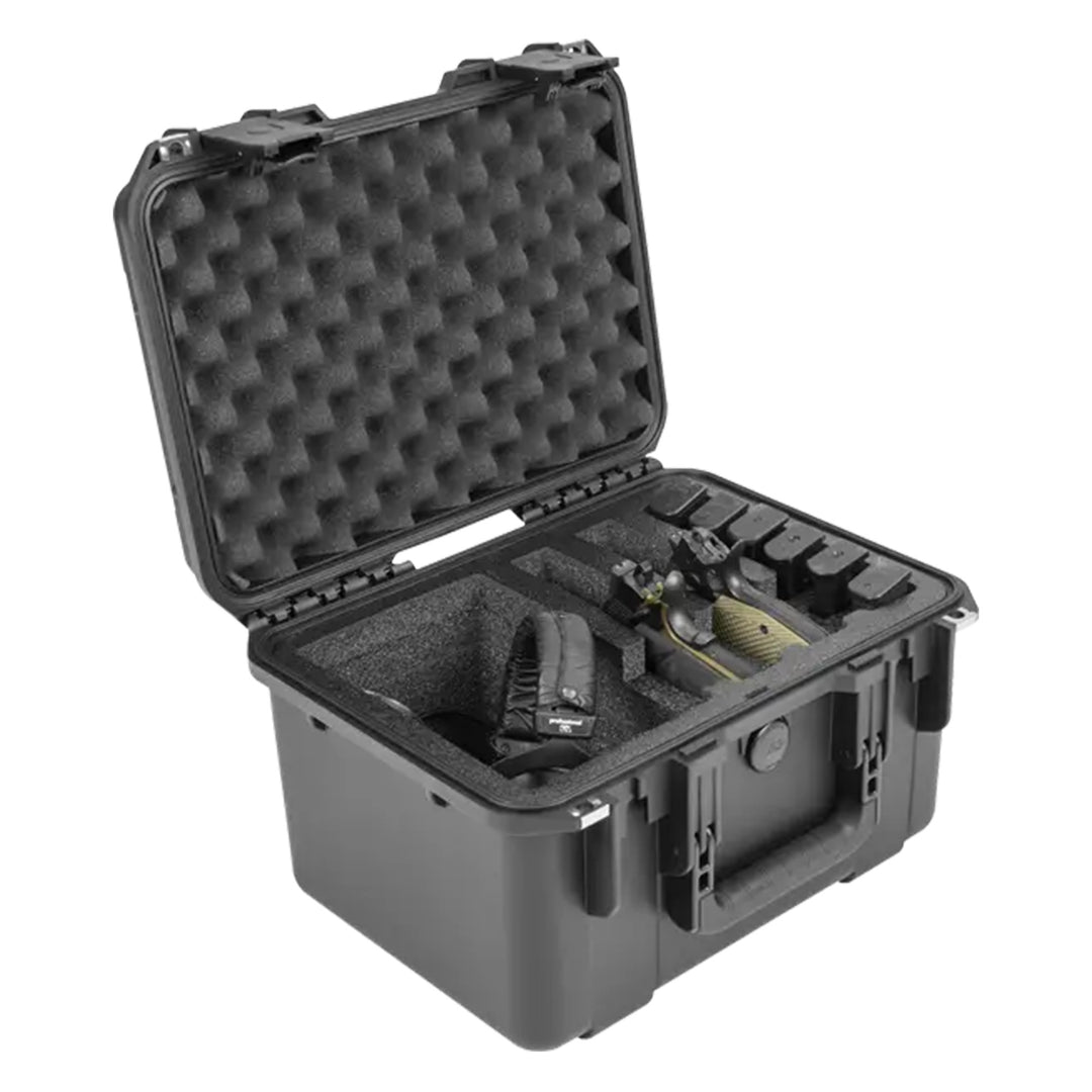 SKB Multi Hand Gun Case, 2 Gun Capacity, Custom Foam Interior, Waterproof, Black