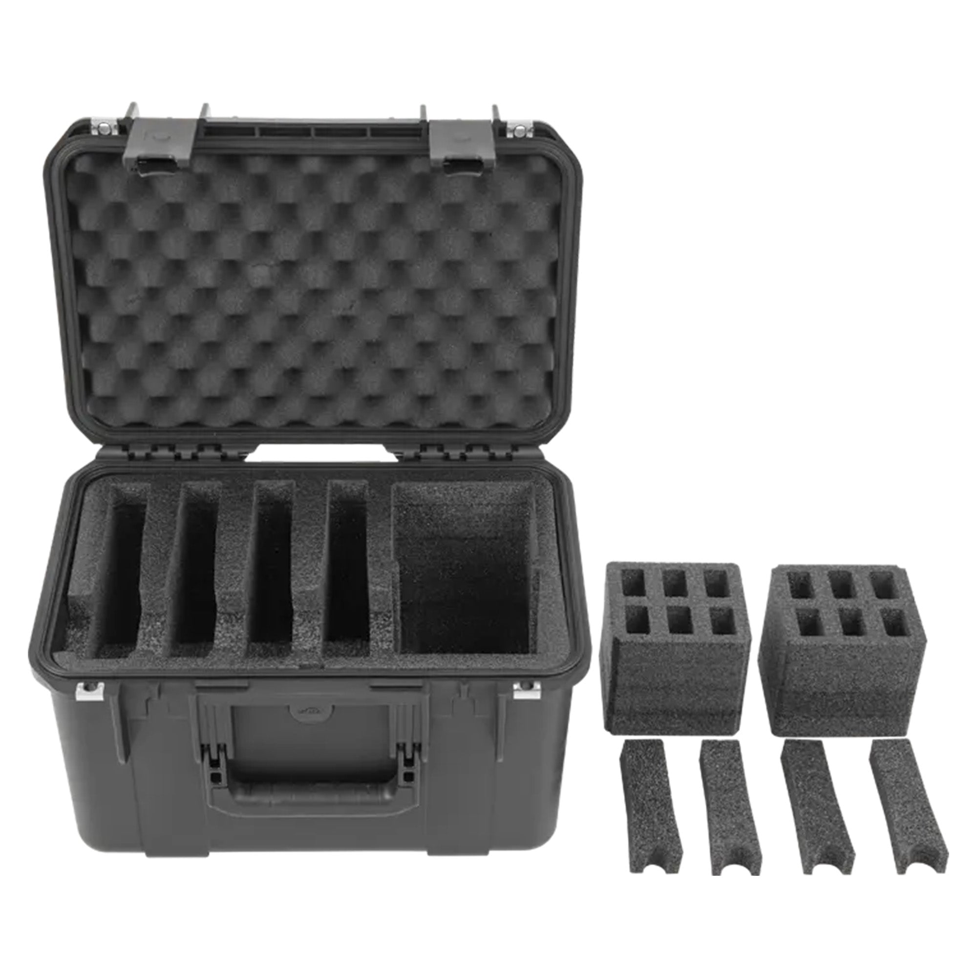 SKB Multi Hand Gun Case, 5 Gun Capacity, Custom Foam Interior, Waterproof, Black - VMInnovations