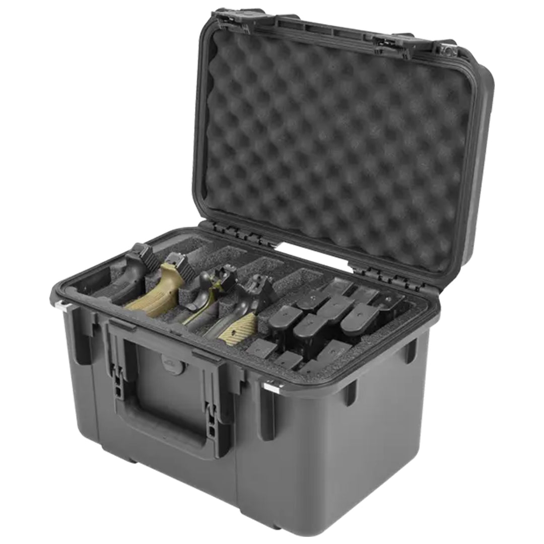 SKB Multi Hand Gun Case, 5 Gun Capacity, Custom Foam Interior, Waterproof, Black
