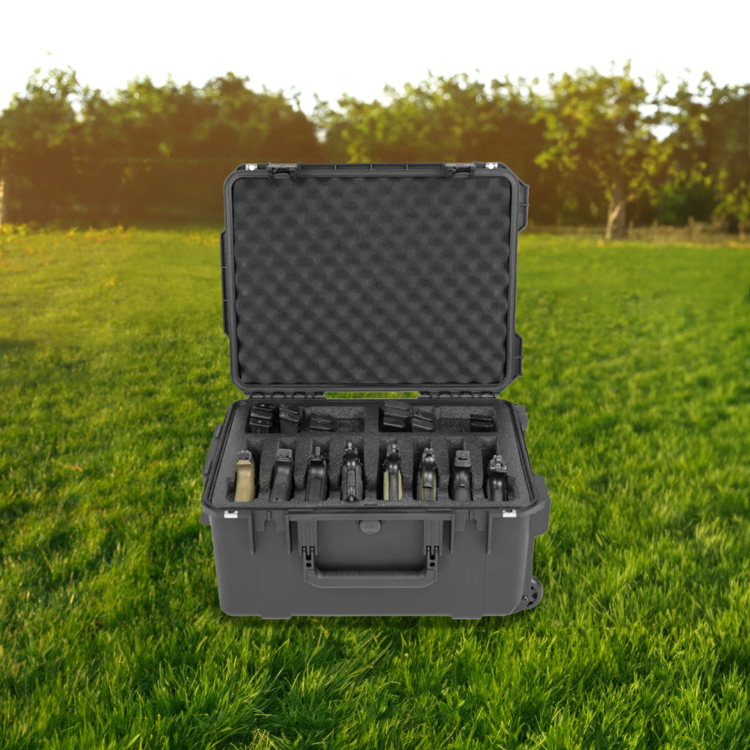 SKB Multi Hand Gun Case, 8 Gun Capacity, Custom Foam Interior, Waterproof, Black