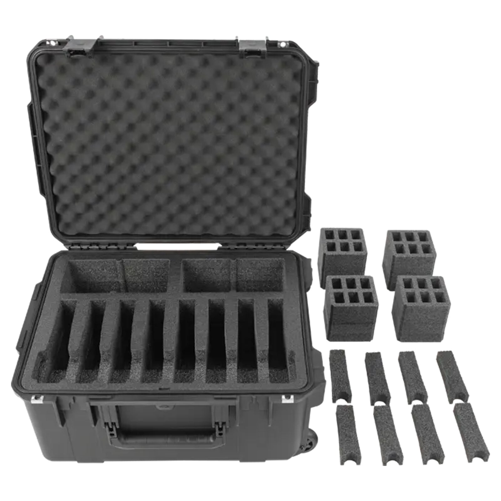 SKB Multi Hand Gun Case, 8 Gun Capacity, Custom Foam Interior, Waterproof, Black - VMInnovations
