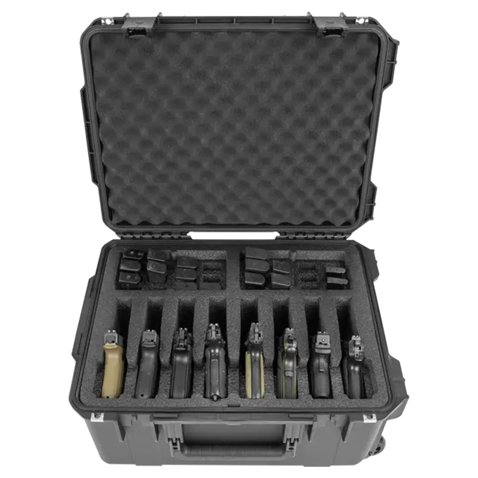 SKB Multi Hand Gun Case, 8 Gun Capacity, Custom Foam Interior, Waterproof, Black - VMInnovations